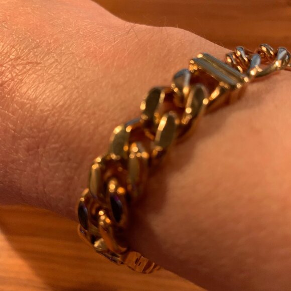 Mixed Link Chain Goldtone Bracelet- Excellent condition - Picture 6 of 6